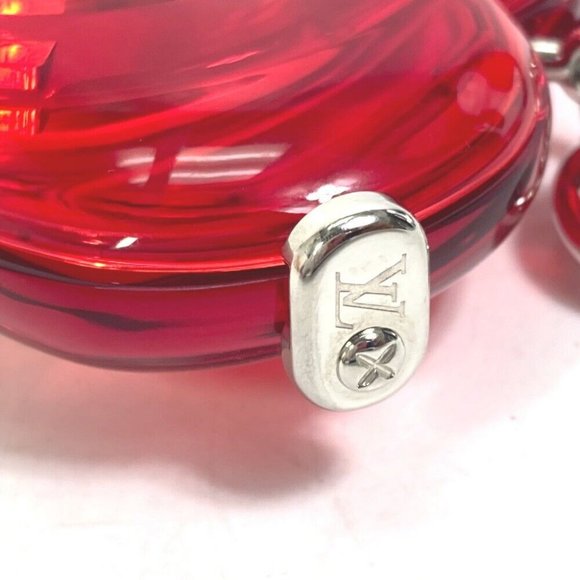 Authentic LOUIS VUITTON R17599 Carabiner Tambour Horizon Heart Clock Accessory C - Picture 6 of 10